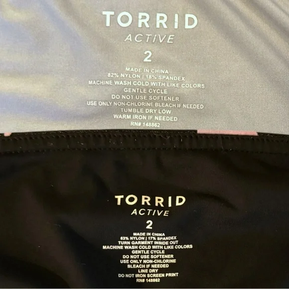 Torrid Active Set: Performance Core Leggings & Purple Off Shoulder Wicking Tee 2 - Picture 15 of 15